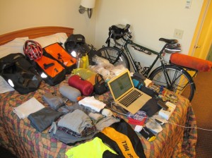My gear laid out and ready for packing