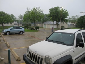 Motel 6 parking lot in Kerrville